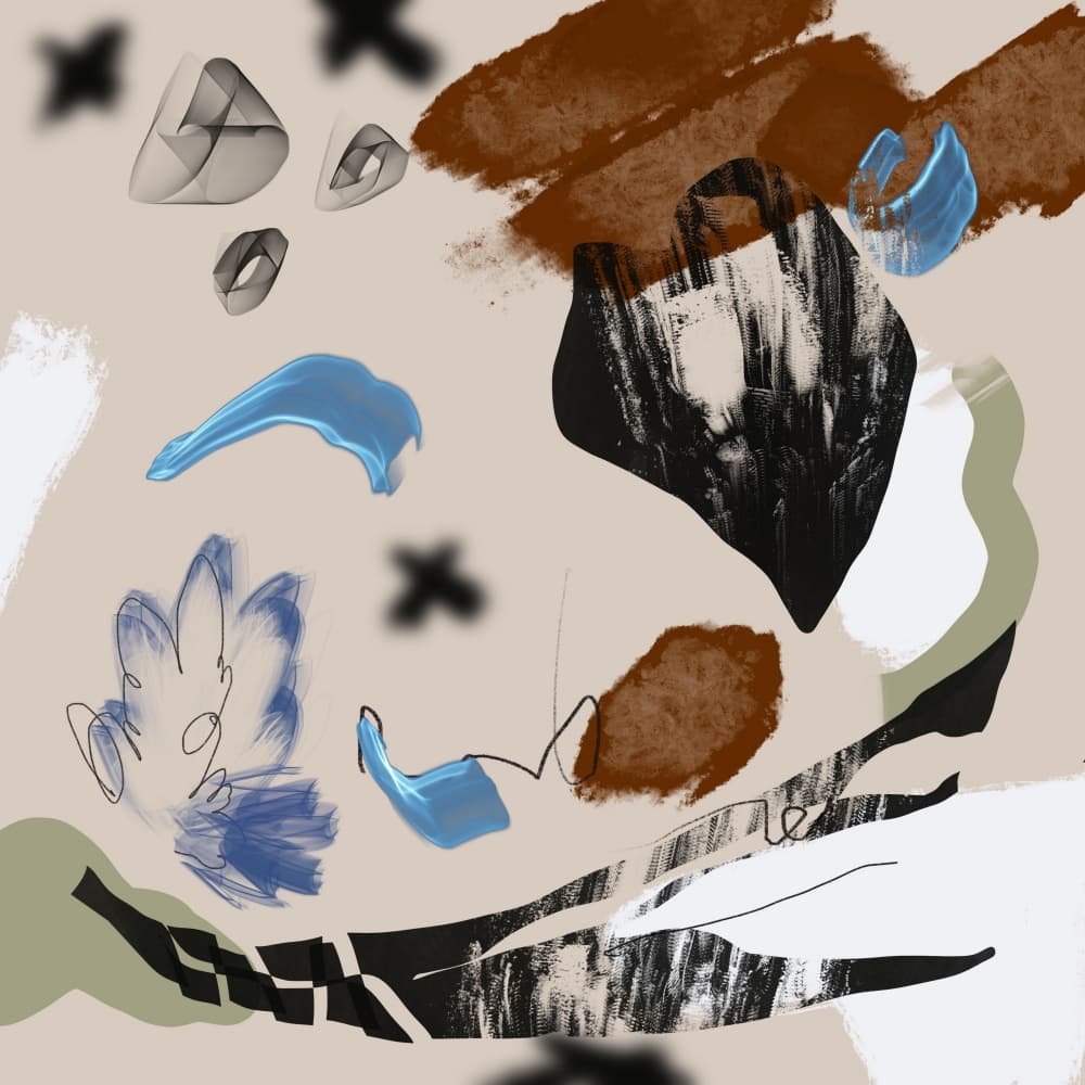 Dynamic Abstract Shapes by Little Dean — canvas wall art