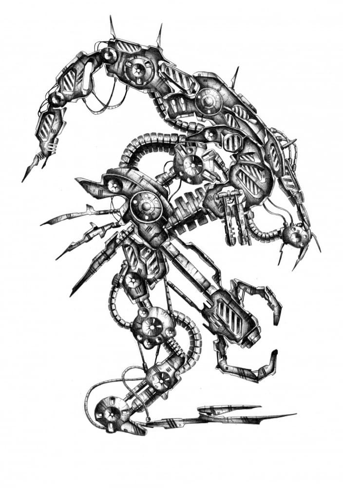 Mechanical Sci-Fi Creature by Kulik — canvas wall art