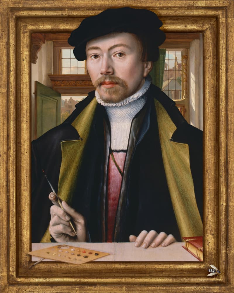 Renaissance Painter Portrait by Marja van den Hurk — canvas wall art