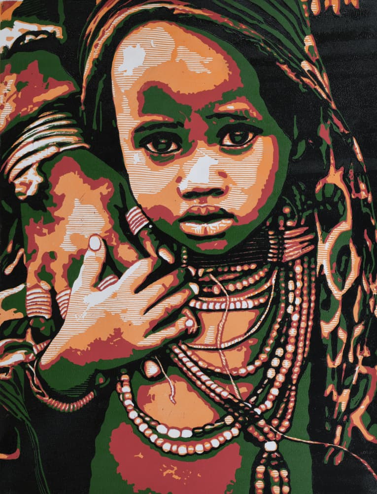 Expressive African Child by Tosin Oyeniyi — canvas wall art