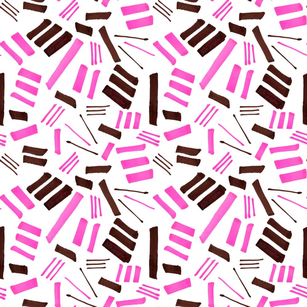 Modern Pink Brown Strokes by Michele Channell — canvas wall art