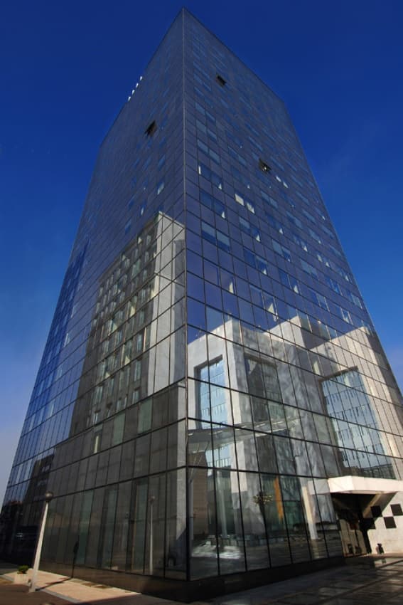 Modern Glass Skyscraper by Jure Kravanja — canvas wall art