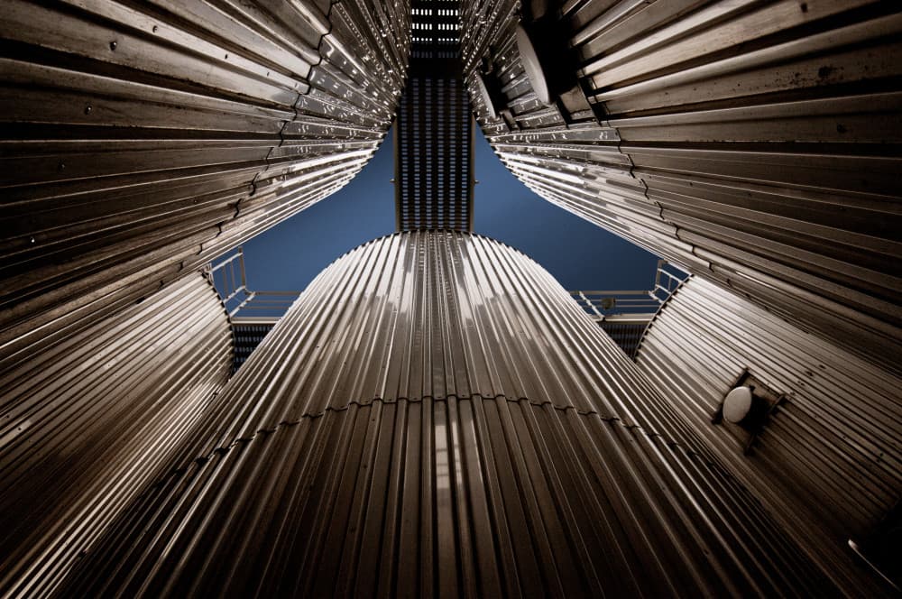 Modern Industrial Silos by Jef Van den Houte — canvas wall art