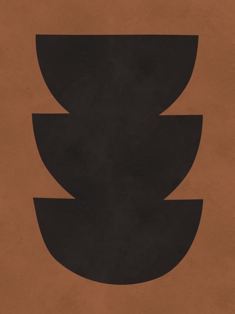 Earthy Abstract Shapes by Vitor Costa — canvas wall art