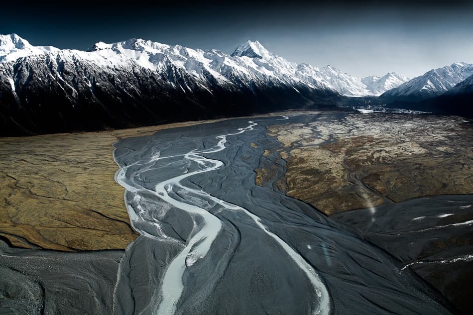 Mountain River Valley by Tristan Shu — canvas wall art