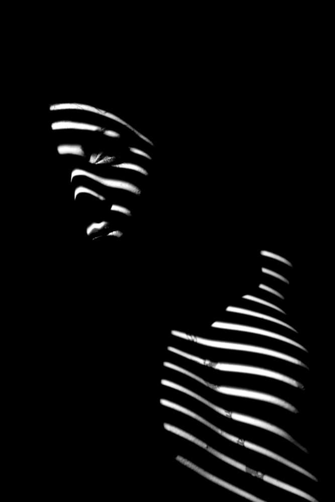 Striped Light Human Form by Rolf Endermann — canvas wall art