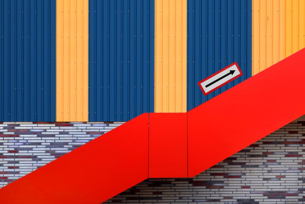 Colorful Geometric Diagonal by Hans-Wolfgang Hawerkamp — canvas wall art