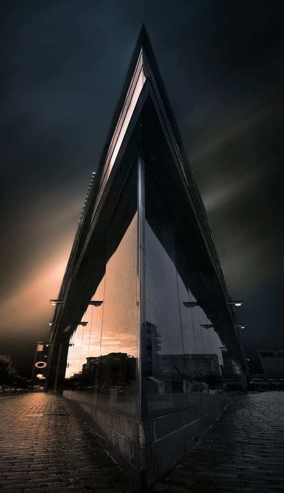 Dark Urban Geometry by Larry Deng APA — canvas wall art