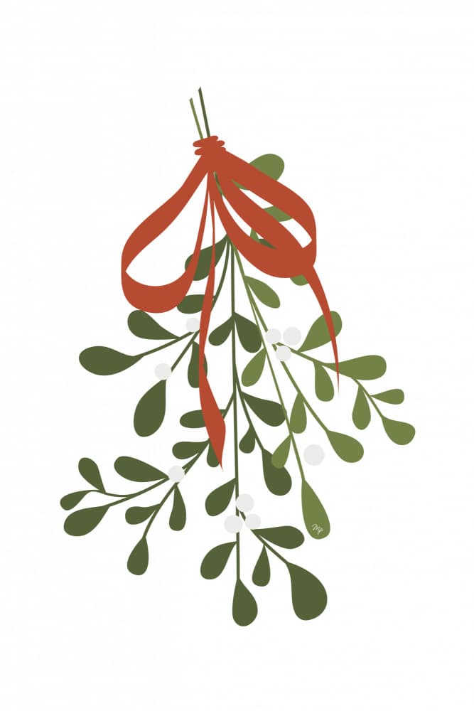 Holiday Mistletoe Bunch by Martina — canvas wall art