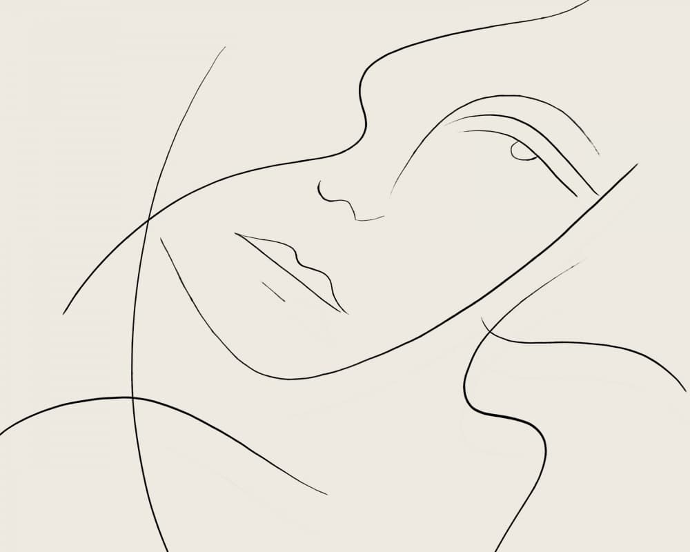 Elegant Line Profile by Kit Agar — canvas wall art