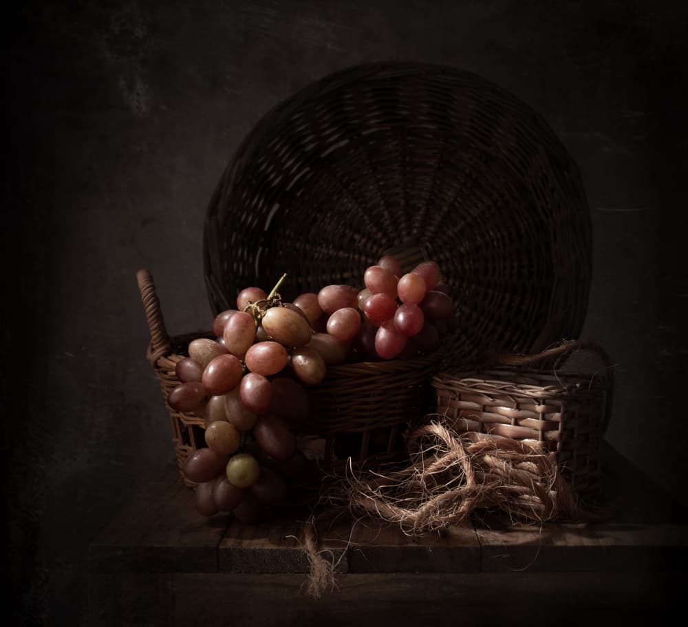 Dark Harvest Grapes by Margareth Perfoncio — canvas wall art