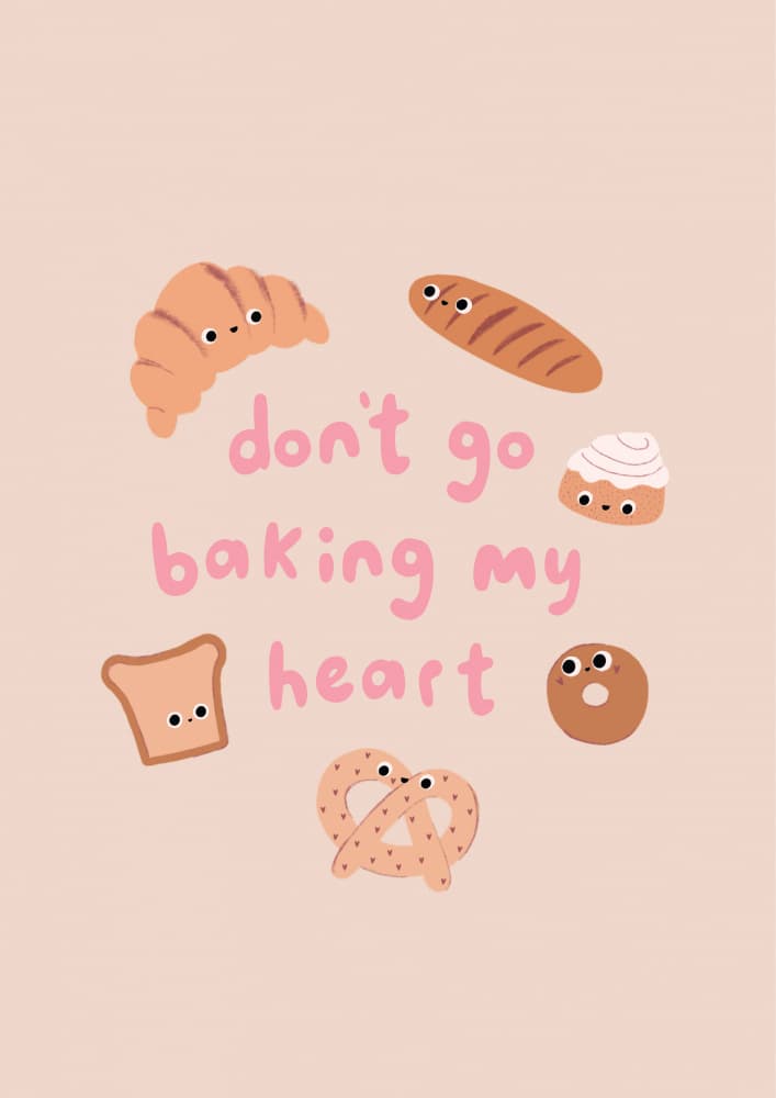 Cute Bread Baking Pun by Aislinn Simmonds — canvas wall art