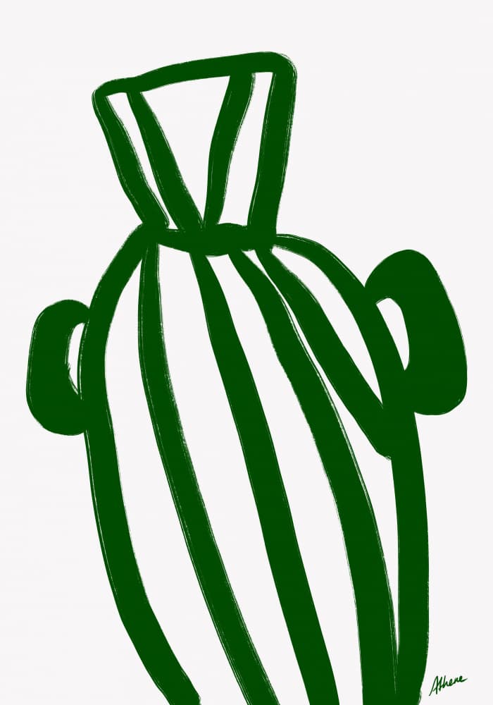 Dark Green Vase by Athene Fritsch — canvas wall art