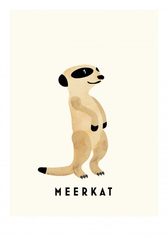 Gentle Standing Meerkat by Erik Wintzell — canvas wall art