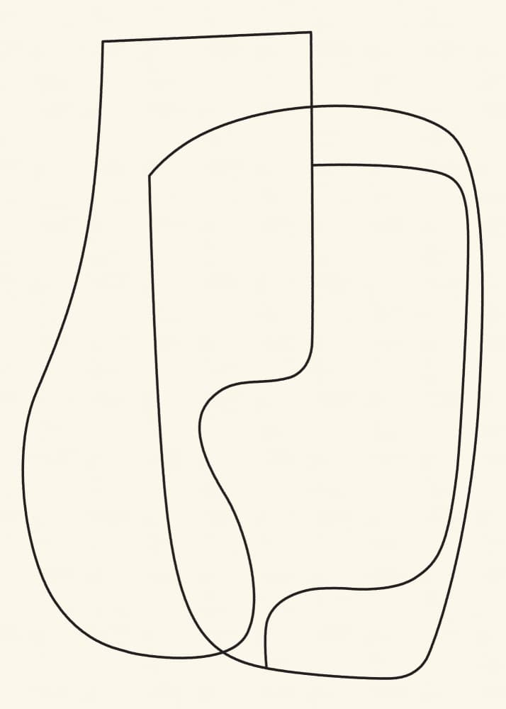 Fluid Abstract Outline by The Printable Studio — canvas wall art