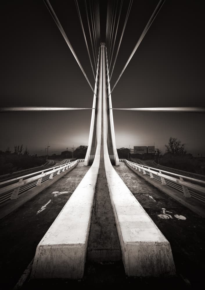 Urban Bridge Geometry by Manuel Ponce Luque — canvas wall art