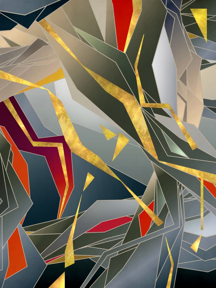 Modern Geometric Gold by Angelo Cerantola — canvas wall art