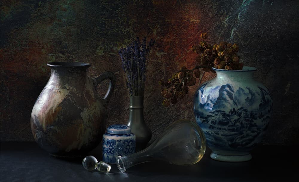 Classic Pottery Still Life by Jan van der Linden — canvas wall art