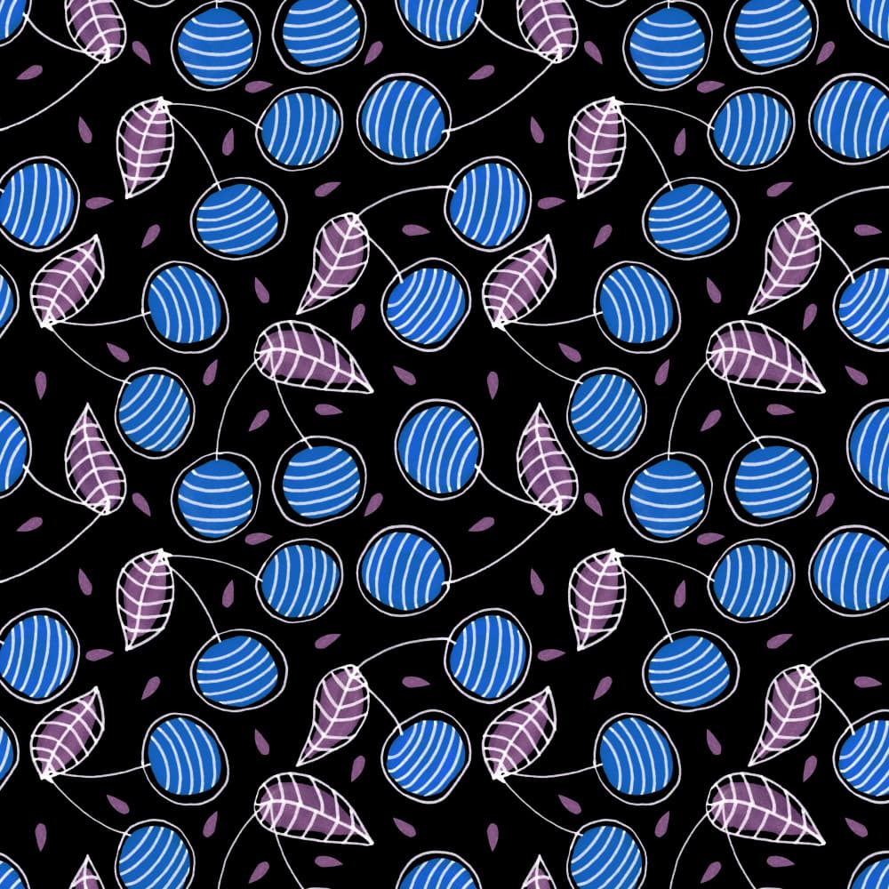Vibrant Cherry Pattern by Michele Channell — canvas wall art