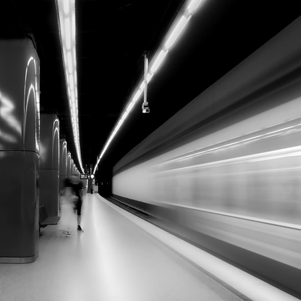 Dynamic Subway Motion by Andy Dauer — canvas wall art