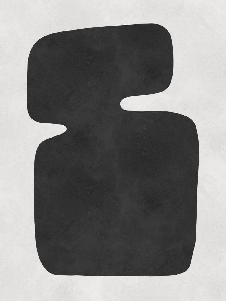 Abstract Black Shape by Vitor Costa — canvas wall art
