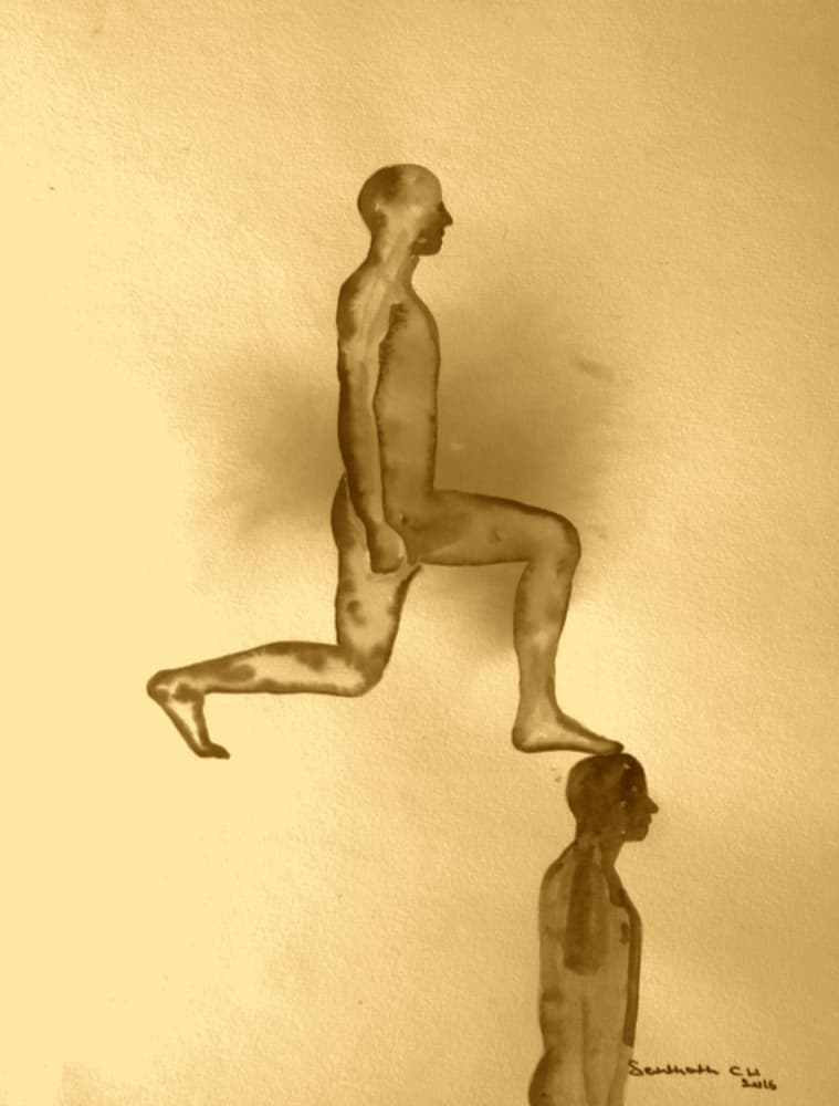 Human Balance Act by Santhosh ch — canvas wall art