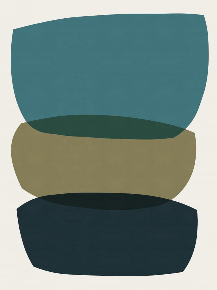 Stacked Organic Shapes by Vitor Costa — canvas wall art