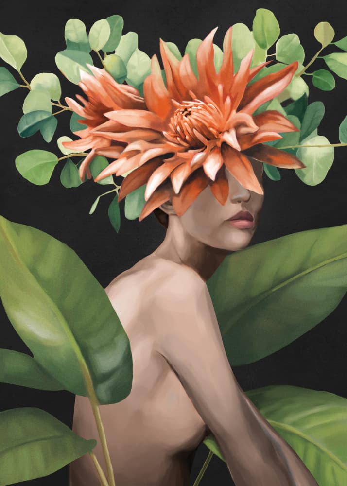 Veiled By Bloom by Nadjaa — canvas wall art