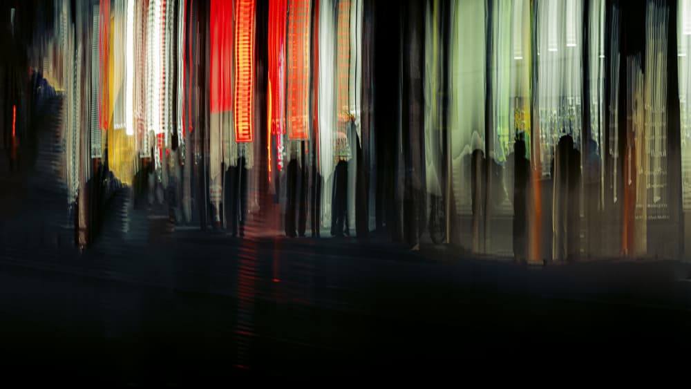 Vibrant City Lights by Cicek Kiral — canvas wall art
