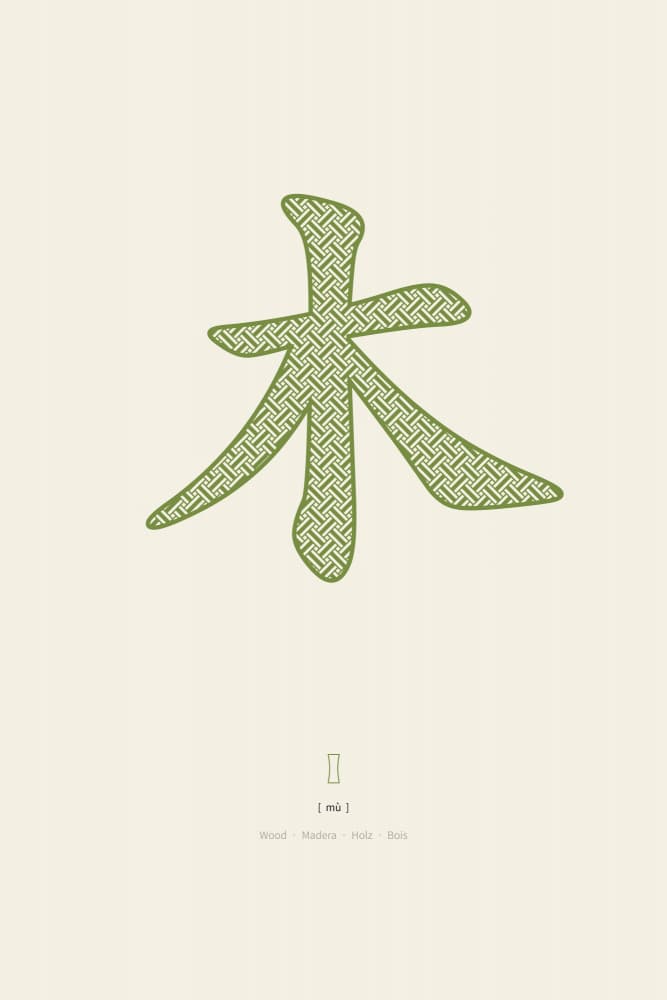 Wood | 木 | Mu by Thoth Adan — canvas wall art