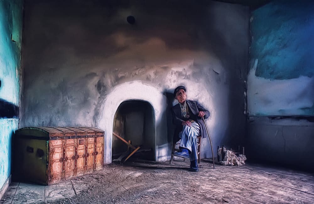Old Man's Solitude by nebula — canvas wall art