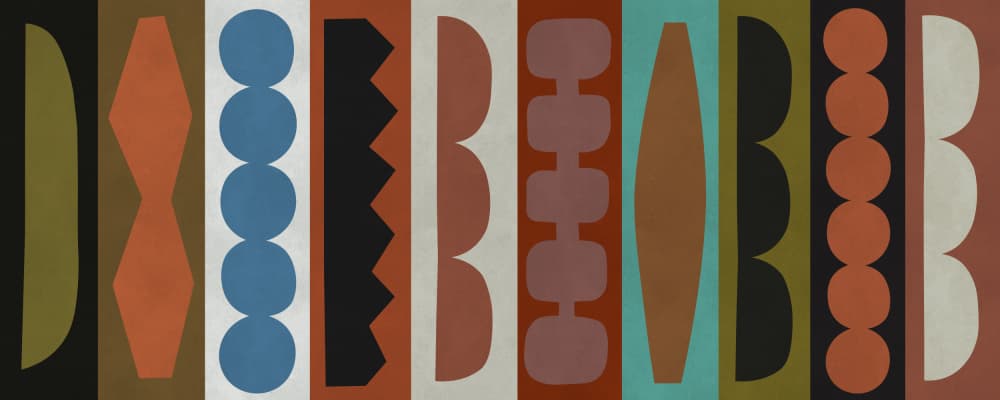 Mid-Century Shape Study by Vitor Costa — canvas wall art