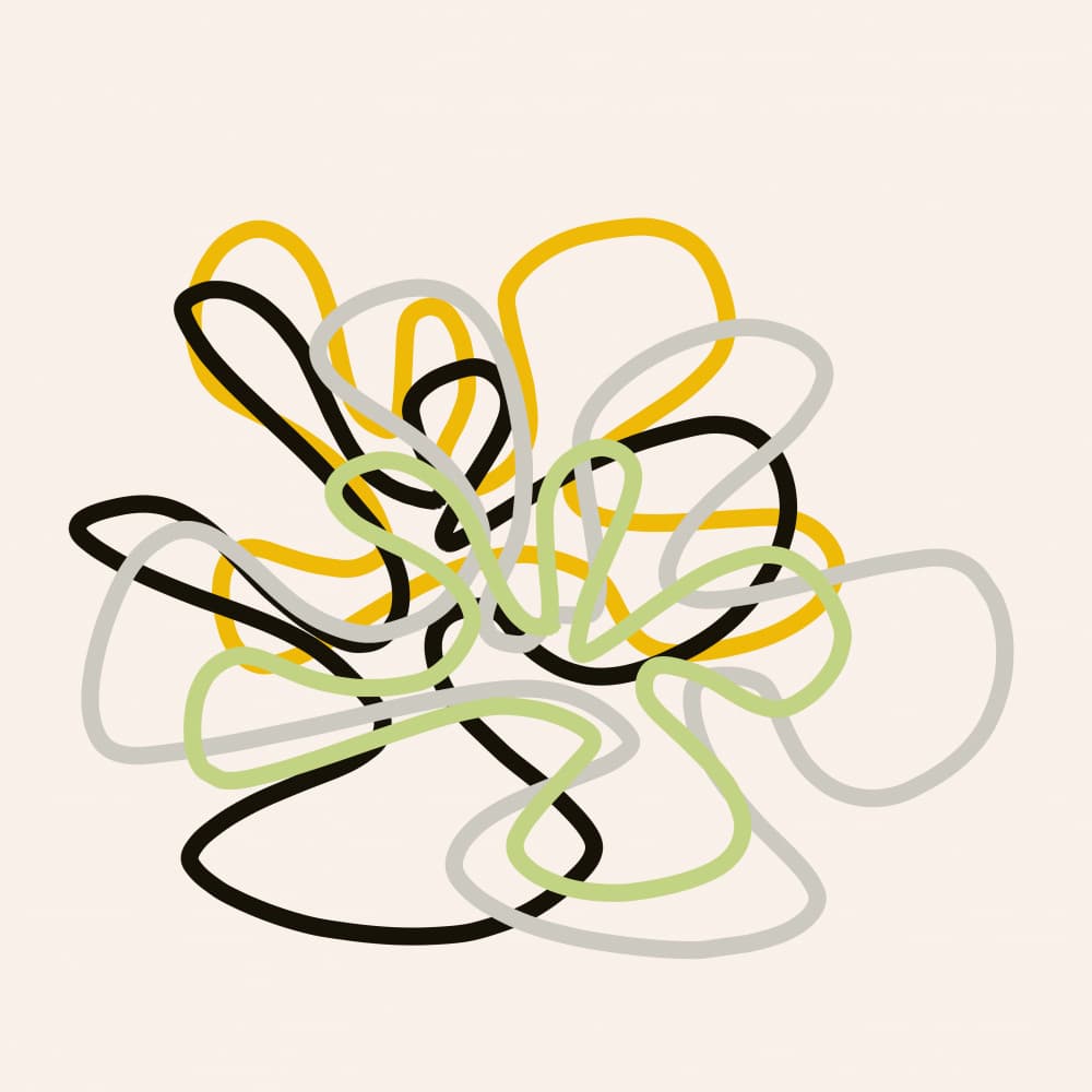 Flowing Abstract Loops by Pelin Atilla — canvas wall art