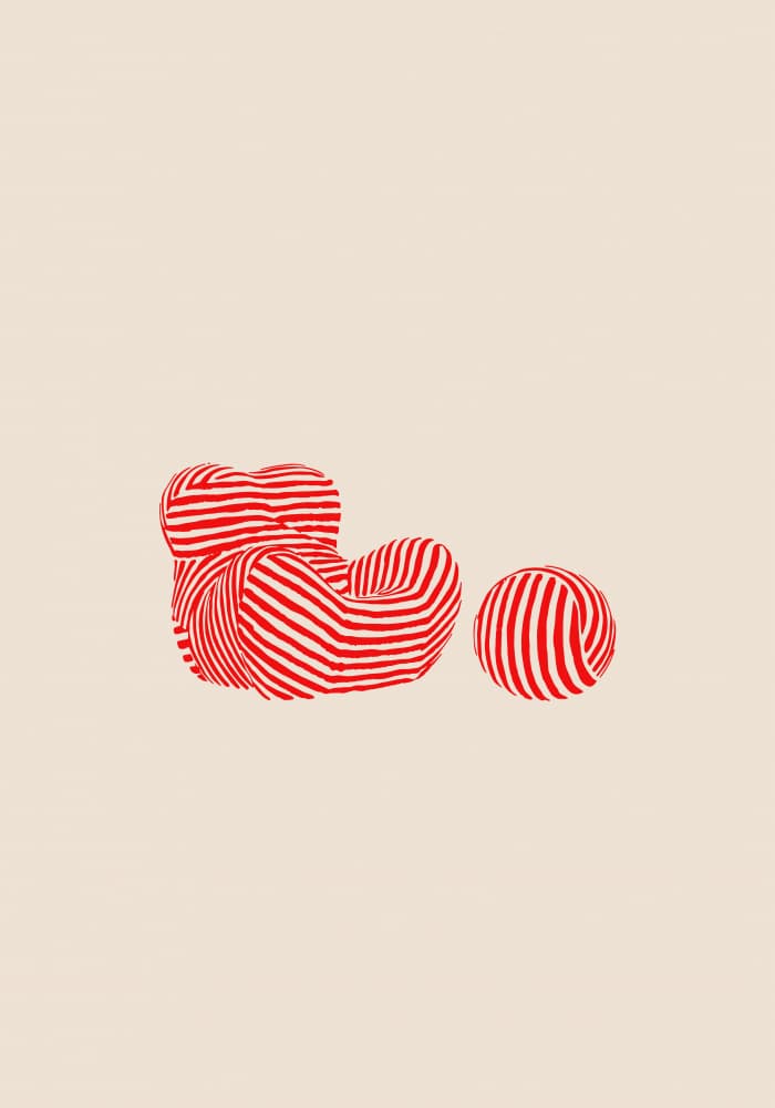 Playful Striped Shapes by Greywork.Studio | Eirini Gerakidou — canvas wall art
