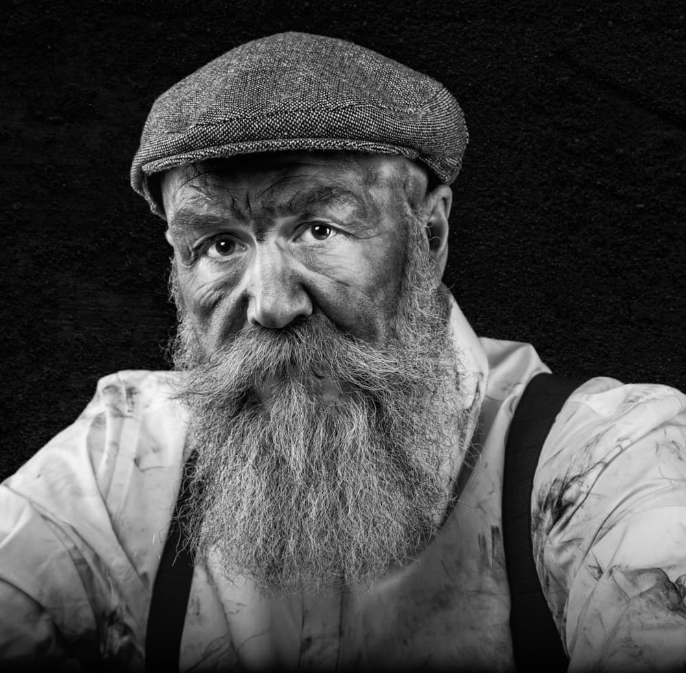 Intense Bearded Man by Colin Dixon — canvas wall art
