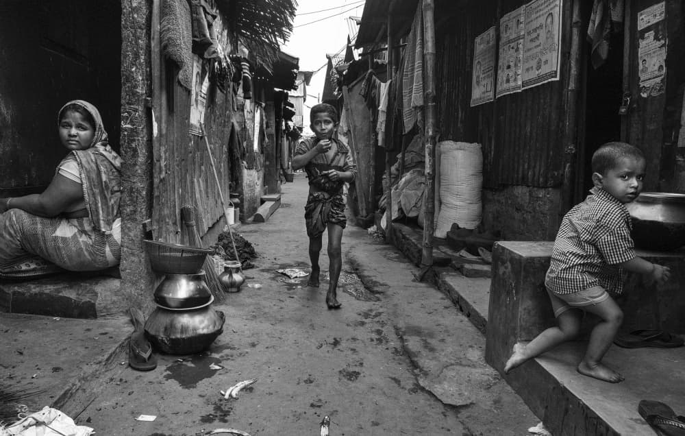 Village Alley Life by Joxe Inazio Kuesta Garmendia — canvas wall art