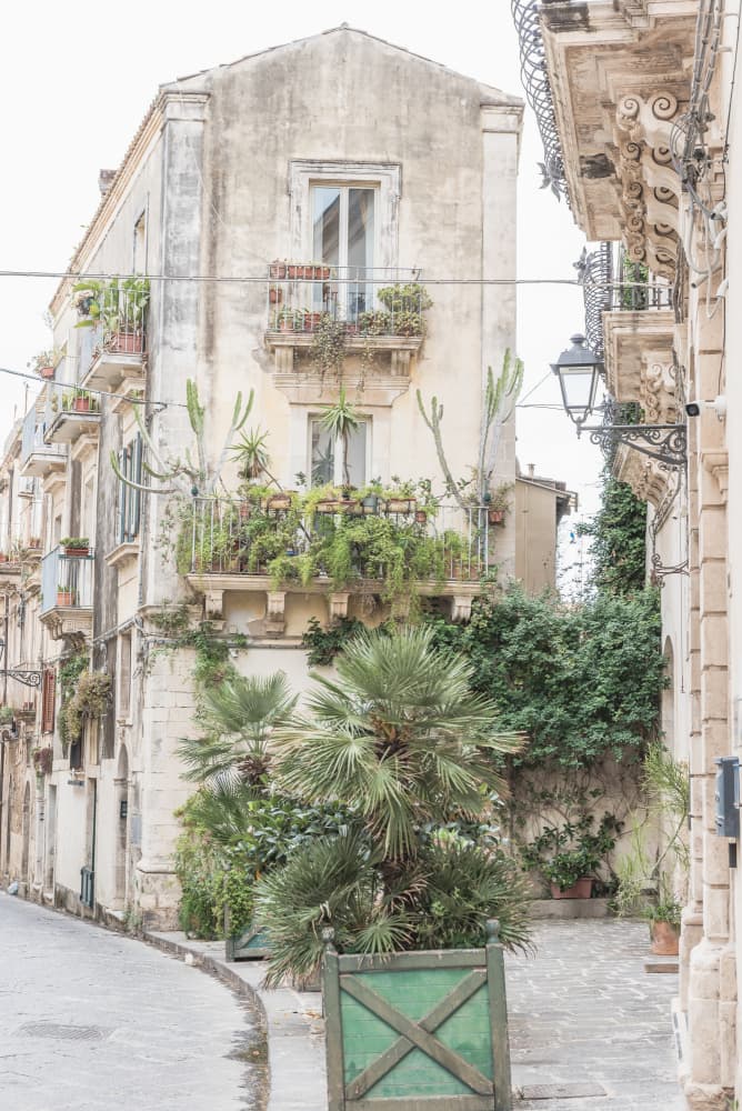Charming Balcony Street by Photolovers — canvas wall art