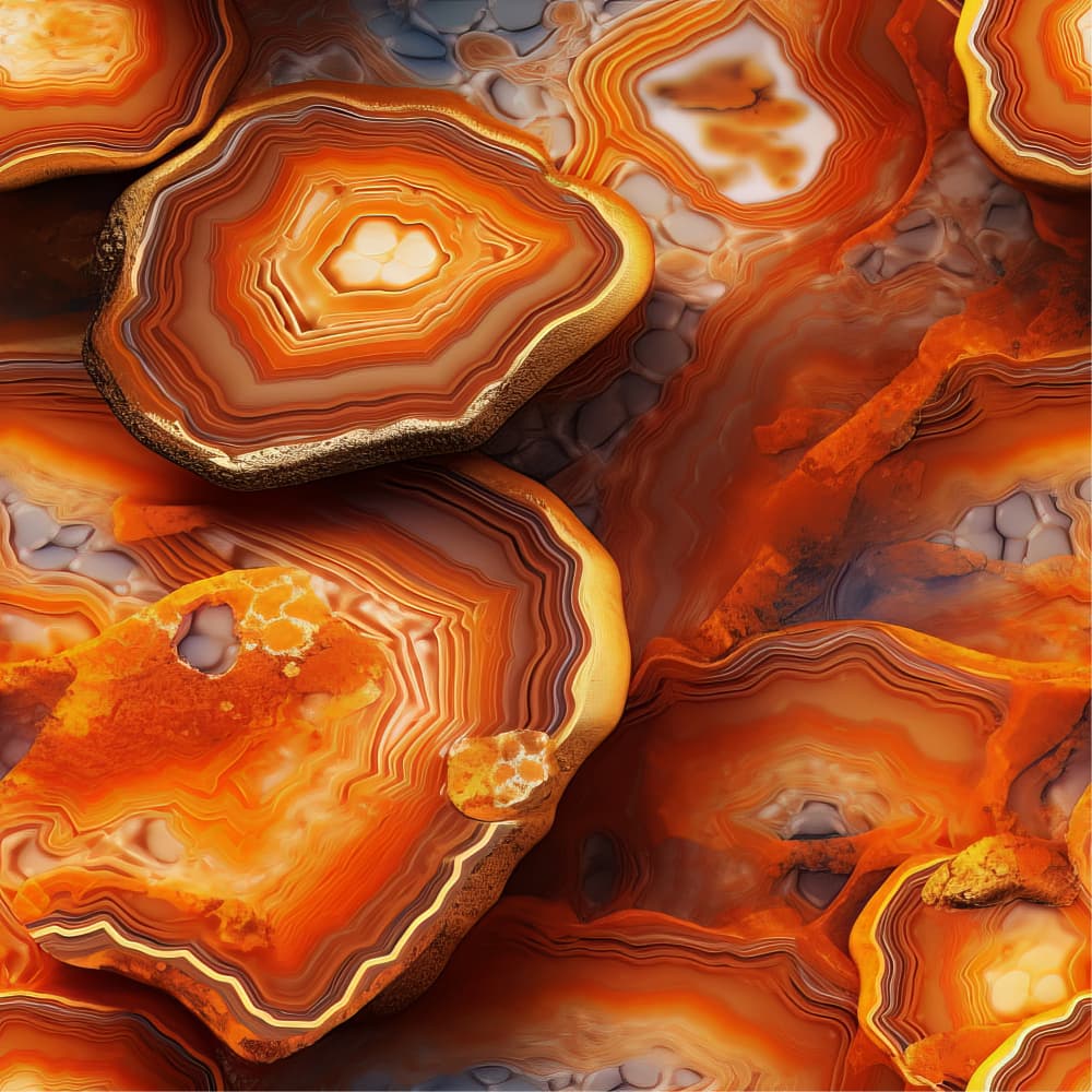 Vibrant Agate Slices by Bilge Paksoylu — canvas wall art