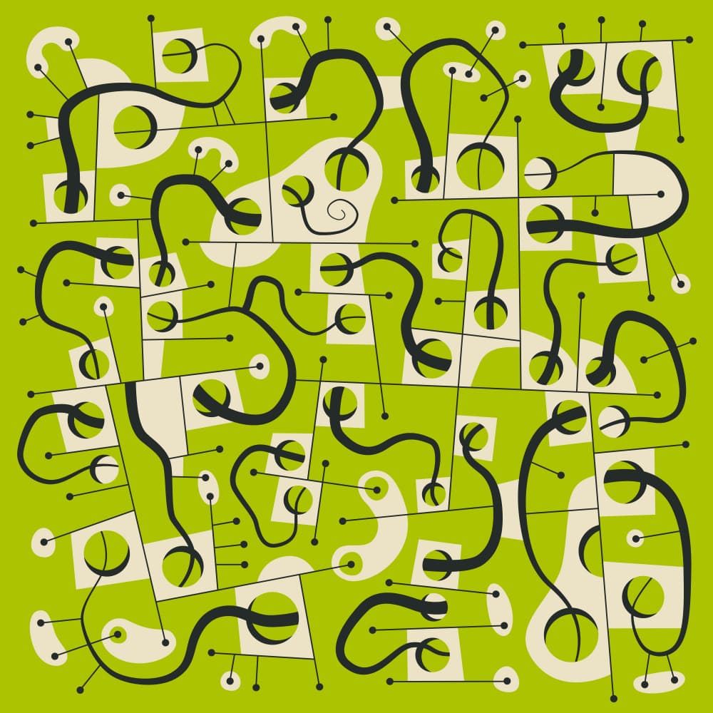 Organic Geometric Connections by Jazzberry Blue — canvas wall art