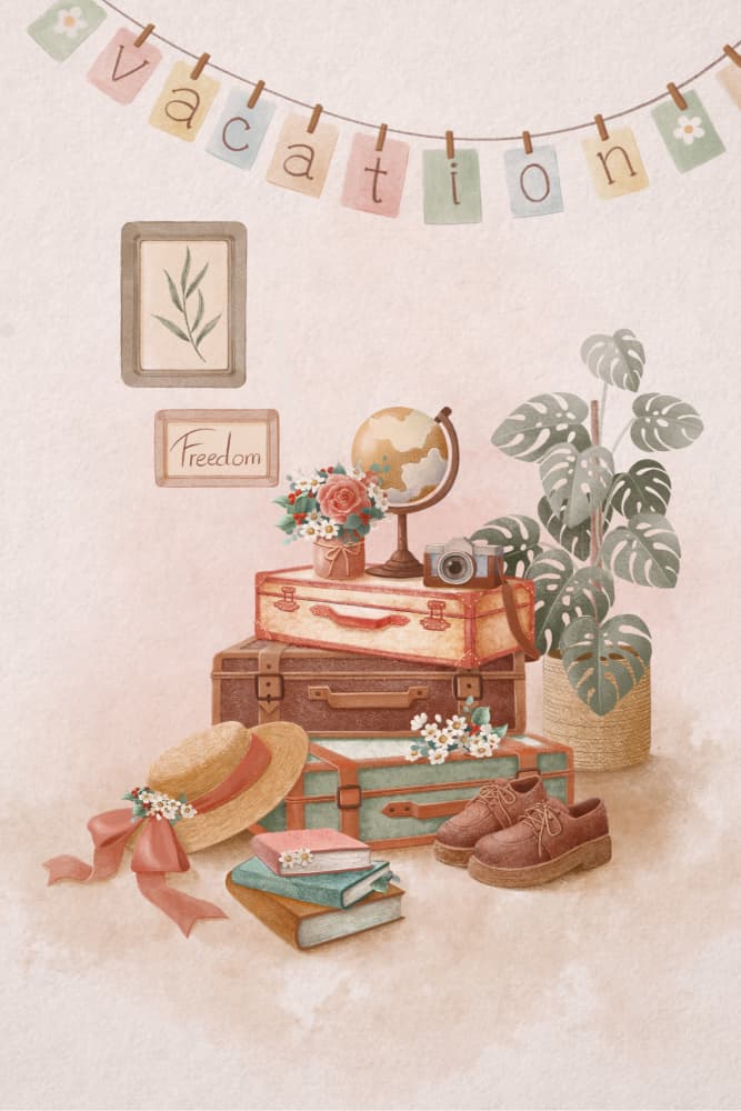 Vacation Prep Still Life by Xuan Thai — canvas wall art
