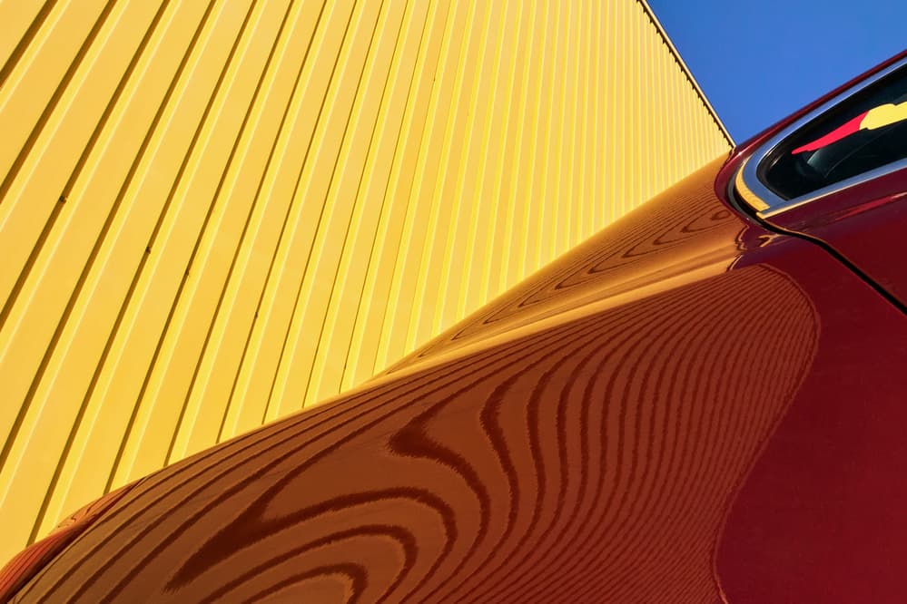 Bold Colors Car Reflection by Lus Joosten — canvas wall art