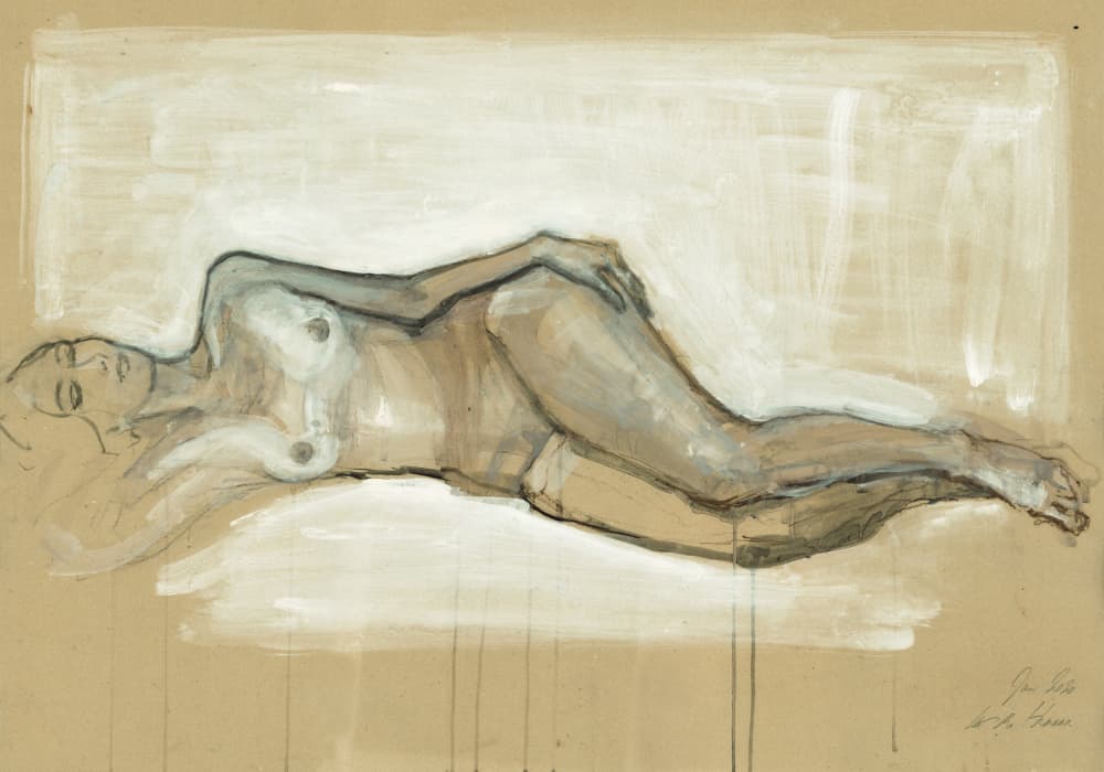 Peaceful Nude Study by Ute Rathmann — canvas wall art