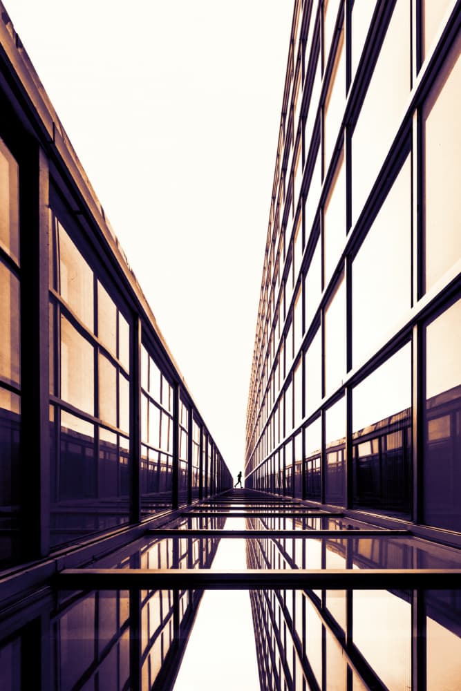 Vertical Urban Lines by Rolf Endermann — canvas wall art