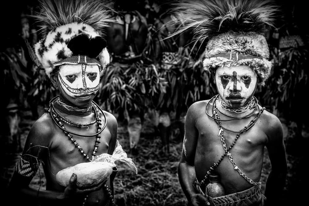 Ceremonial Tribal Children by Joxe Inazio Kuesta Garmendia — canvas wall art