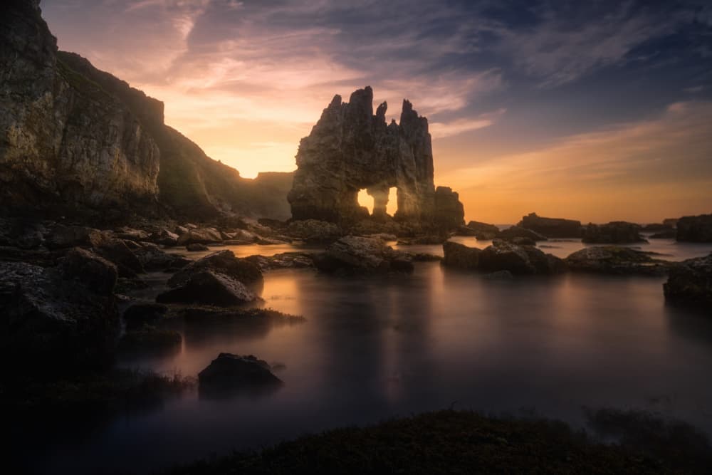 Dramatic Sea Arch Sunset by SANDEEP MATHUR — canvas wall art