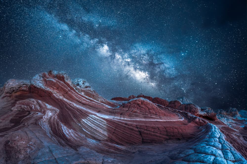 Milky Way Desert Night by Chao Feng 天馬 — canvas wall art