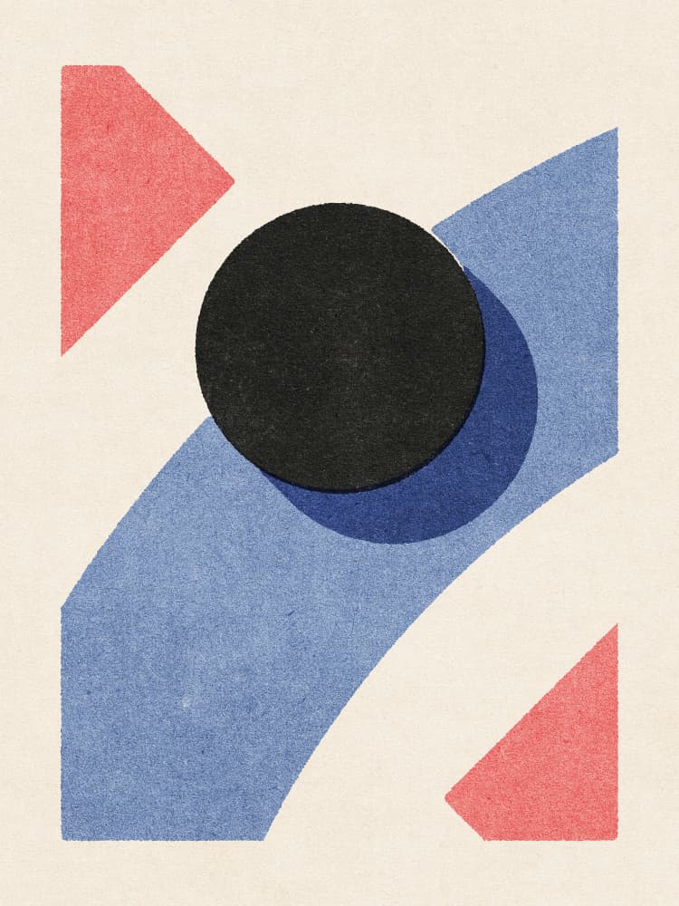 Abstract Black Circle by Daniel Coulmann — canvas wall art