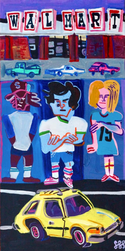 Youth and Yellow Car by Steve Spencer — canvas wall art