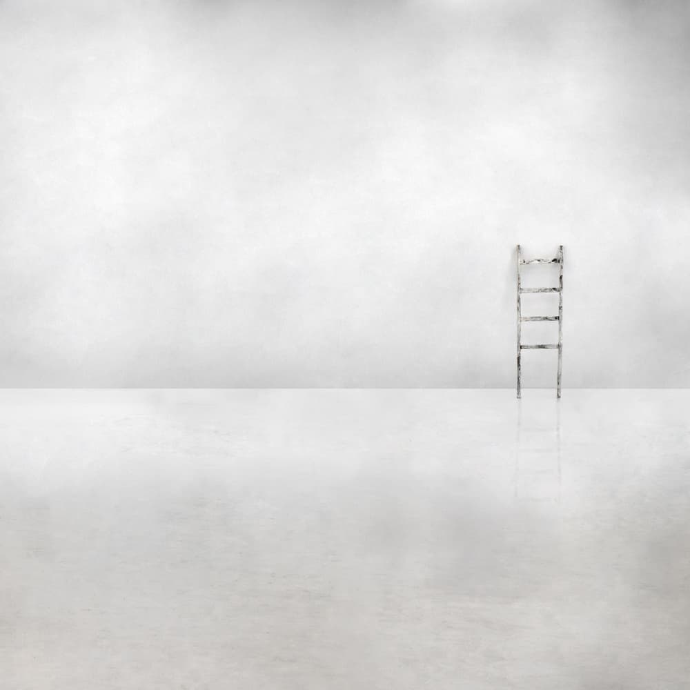 Single Ladder Reflection by Gilbert Claes — canvas wall art