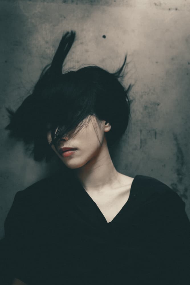 Mysterious Black Hair by Kurosaki Sangan — canvas wall art